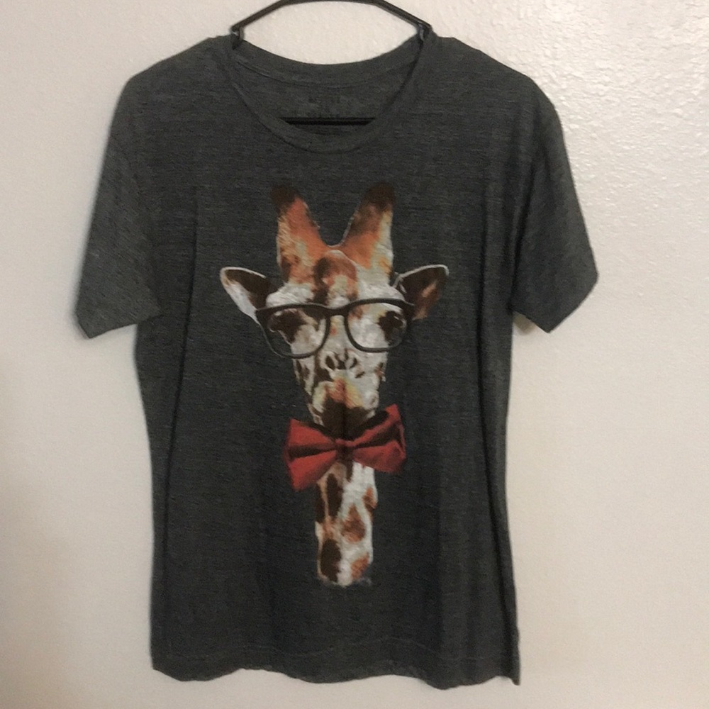 Comical, Funny Short Sleeve Graphic Shirt Giraffe